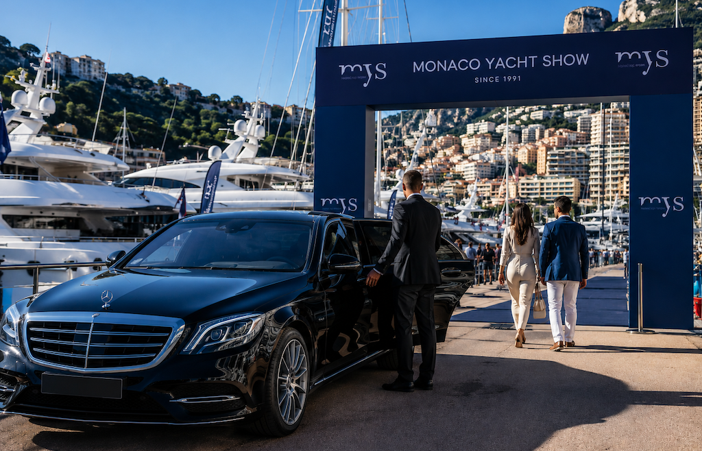 Chauffeur Privé VTC Monaco Yacht Show : Transfert Luxe Aéroport Nice Monaco